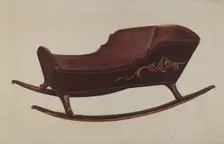 Doll Cradle, c. 1938. Creator: Orville Cline