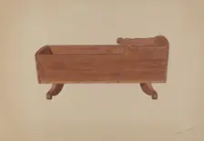 Doll Cradle, c. 1938. Creator: Therkel Anderson