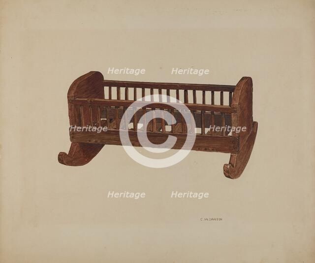 Doll Cradle, c. 1940. Creator: Clarence W Dawson.