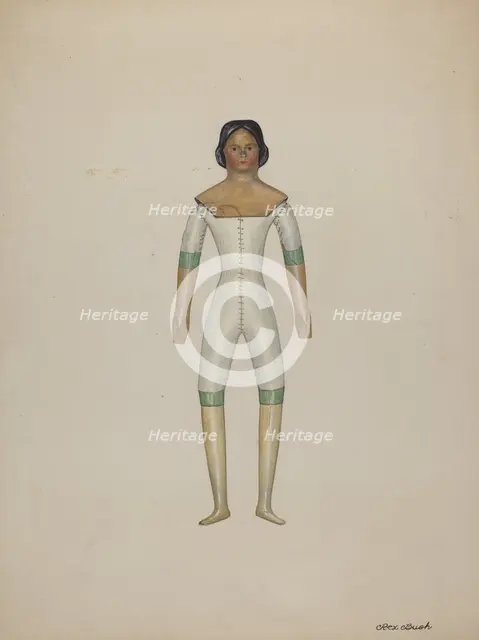 Doll - "Drucilla", c. 1937. Creator: Rex F Bush.
