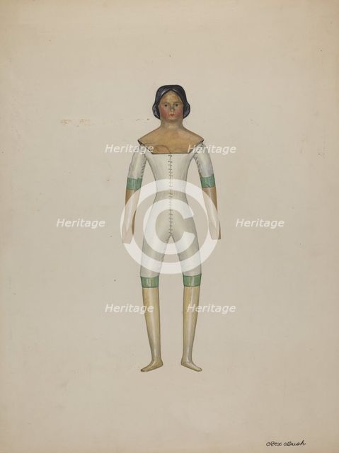 Doll - "Drucilla", c. 1937. Creator: Rex F Bush.