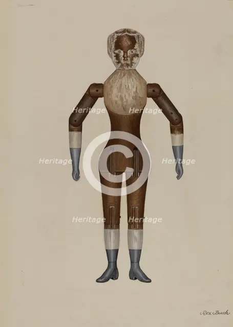 Doll - "Elissa", c. 1938. Creator: Rex F Bush.
