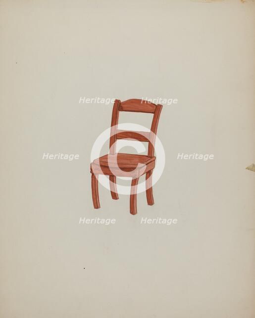 Doll Furniture - Chair, c. 1937. Creator: Ellen Duncan.