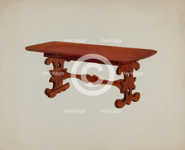 Doll Furniture - Table, c. 1937. Creator: Ellen Duncan.