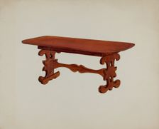 Doll Furniture - Table, c. 1937. Creator: Ellen Duncan