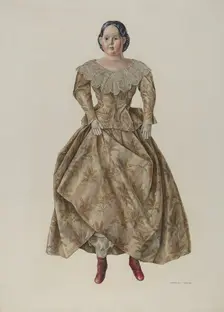 Doll (Greiner Patented Head), c. 1940. Creator: Stanley Mazur