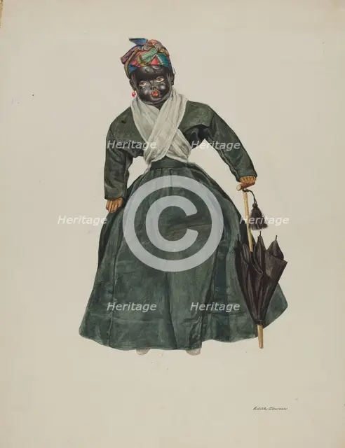 Doll--"Hannah Hitch", c. 1940. Creator: Edith Towner.