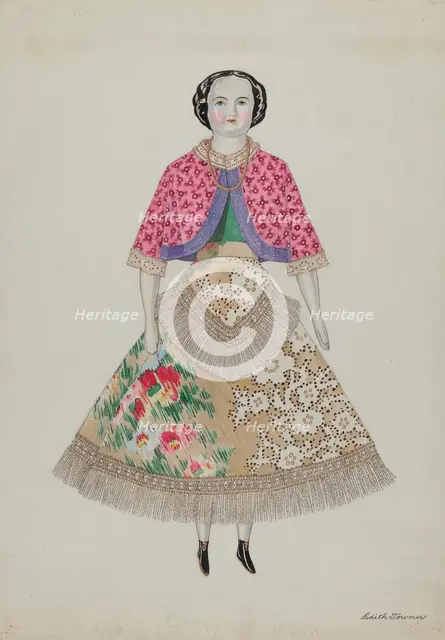 Doll - "Hattie", c. 1937. Creator: Edith Towner.
