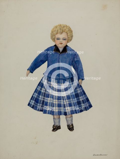 Doll - "Leslie Simpson", c. 1937. Creators: Josephine C. Romano, Edith Towner.