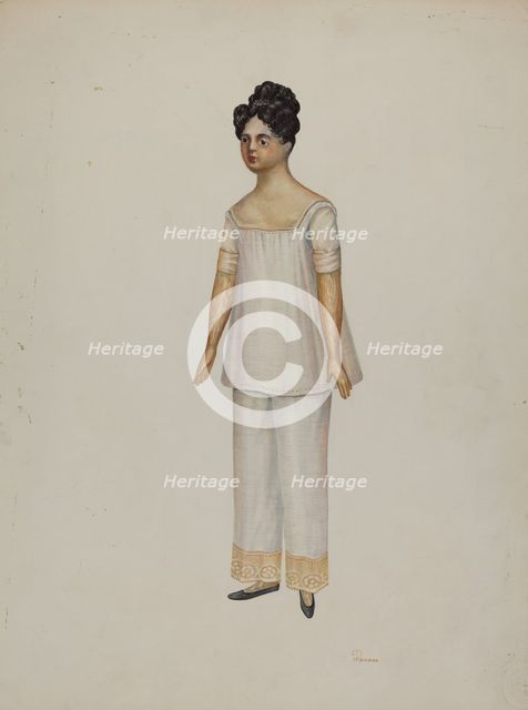 Doll - "Lydia Sherman", c. 1937. Creator: Josephine C. Romano.