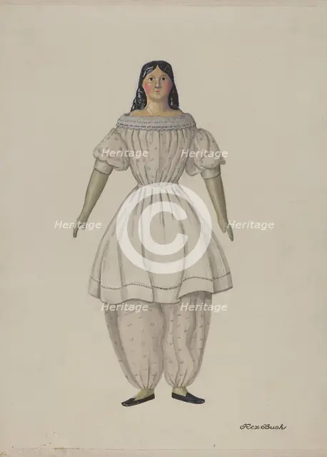 Doll - "Martha", c. 1937. Creator: Rex F Bush.