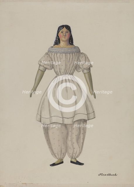 Doll - "Martha", c. 1937. Creator: Rex F Bush.