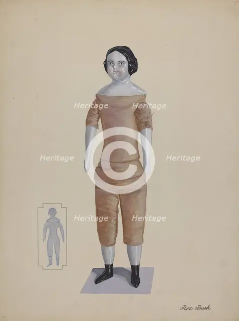 Doll - "Nancy Lou", c. 1937. Creator: Rex F Bush.