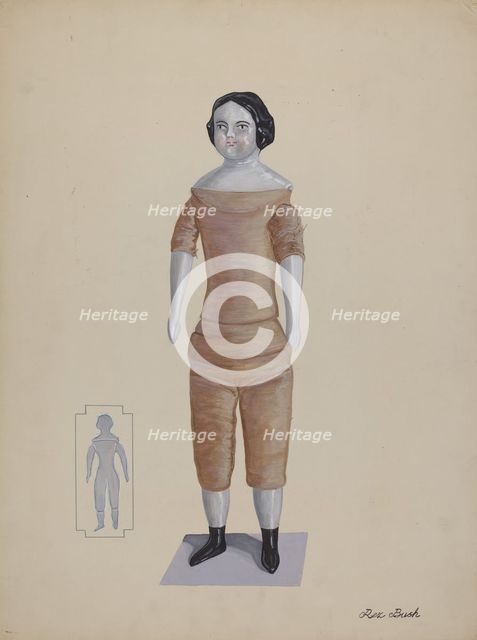 Doll - "Nancy Lou", c. 1937. Creator: Rex F Bush.