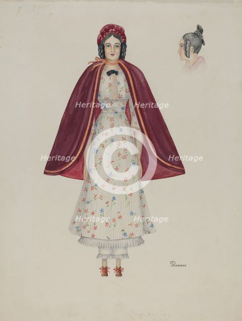 Doll - "Narcissa Savery", c. 1937. Creator: Josephine C. Romano.