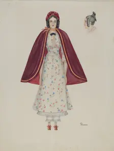 Doll - "Narcissa Savery", c. 1937. Creator: Josephine C. Romano