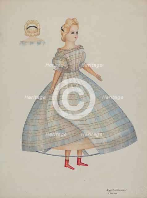 Doll - "Nellie Bates", c. 1937. Creators: Josephine C. Romano, Edith Towner.