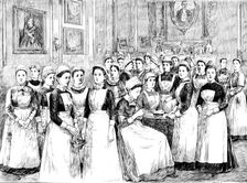 Doll Nurses at the Bazaar for the new Hospital for Women, Euston Road, 1890. Creator: Carl Hentschel