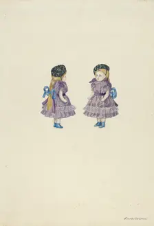 Doll of Bisque, c. 1937. Creator: Edith Towner