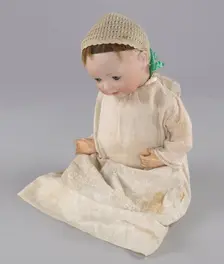 Doll owned by Clementine Roundtree Cottee and Josephine English Church, ca. 1920. Creator: Unknown
