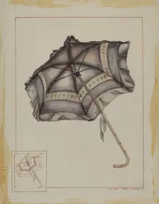 Doll Parasol, c. 1938. Creator: Ernest A Towers Jr