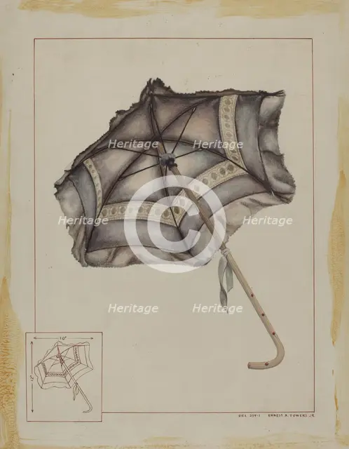 Doll Parasol, c. 1938. Creator: Ernest A Towers Jr.