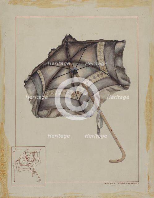 Doll Parasol, c. 1938. Creator: Ernest A Towers Jr.