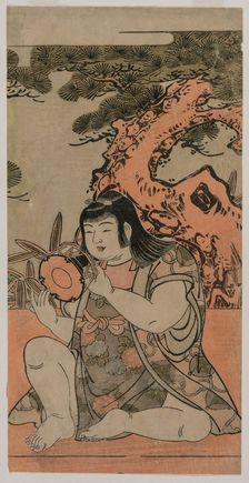 Doll Playing a Hand Drum, 1770s. Creator: Kitao Shigemasa (Japanese, 1739-1819)