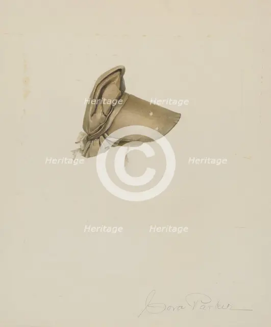 Doll's Bonnet, c. 1939. Creator: Cora Parker.