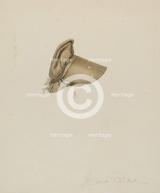 Doll's Bonnet, c. 1939. Creator: Cora Parker.