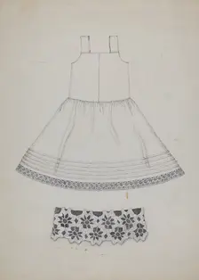 Doll's Cotton Petticoat, c. 1936. Creator: Evelyn Bailey