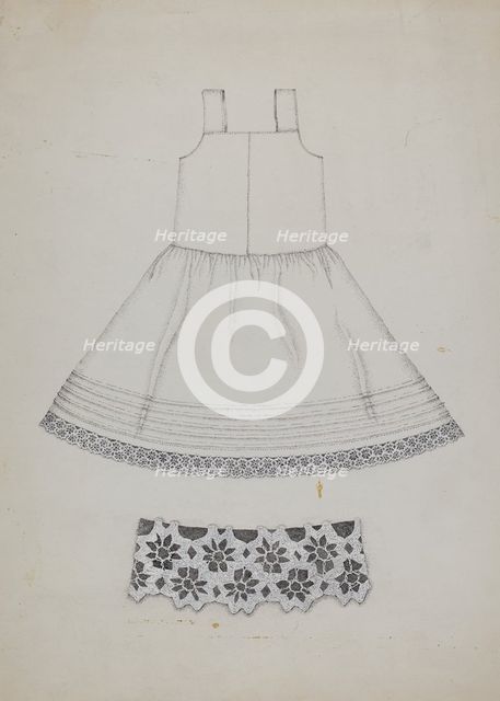 Doll's Cotton Petticoat, c. 1936. Creator: Evelyn Bailey.