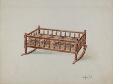 Doll's Cradle, c. 1937. Creator: Geoffrey Holt