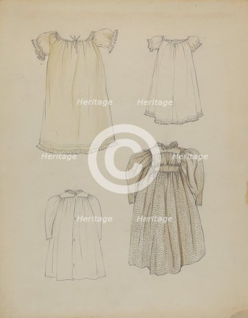 Doll's Dress and Shift, 1935/1942. Creator: Rosalia Lane.