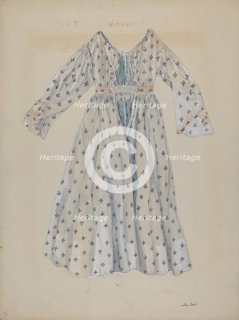 Doll's Dress, c. 1936. Creator: Lillian Stahl.