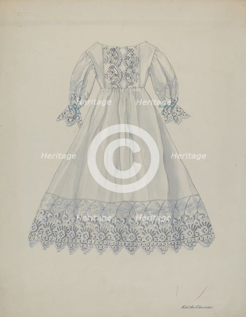 Doll's Dress, c. 1937. Creator: Edith Towner.