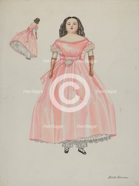 Doll - "Sally Taber", c. 1937. Creator: Edith Towner.