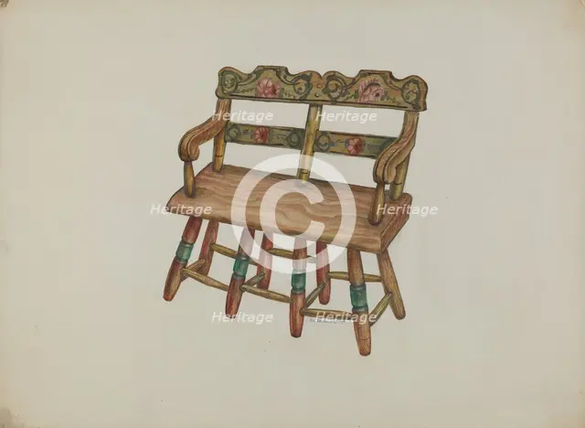 Doll Settee, c. 1938. Creator: Austin L. Davison.
