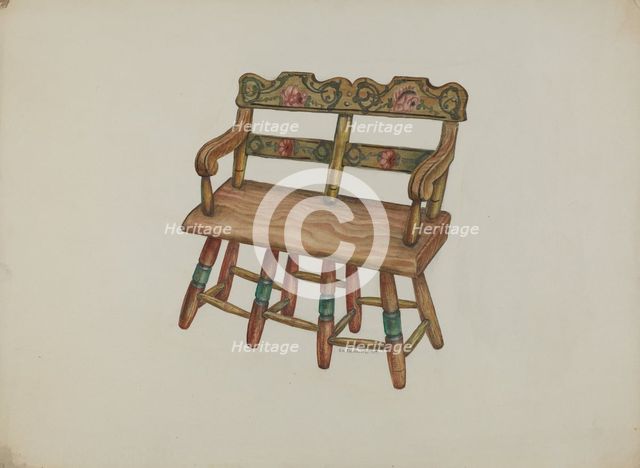 Doll Settee, c. 1938. Creator: Austin L. Davison.