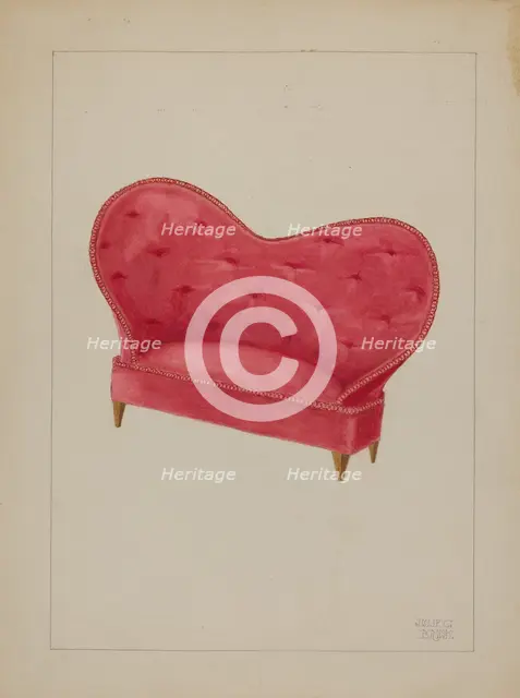 Doll Sofa, c. 1936. Creator: Julie C Brush.
