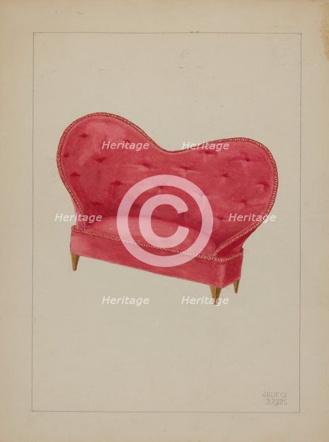 Doll Sofa, c. 1936. Creator: Julie C Brush.