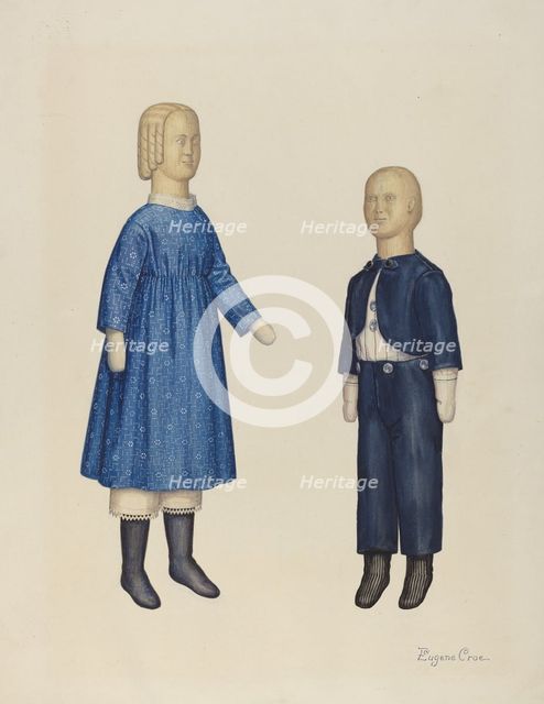 Dolls, c. 1938. Creator: Eugene Croe.
