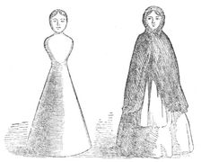 Dolls for a toy theatre, 1861. Creator: Unknown