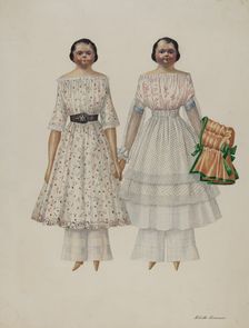 Dolls - "Molly and Polly", c. 1937. Creator: Edith Towner