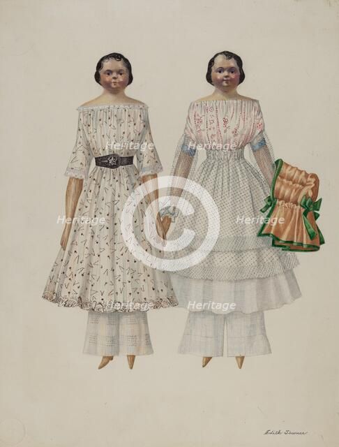 Dolls - "Molly and Polly", c. 1937. Creator: Edith Towner.