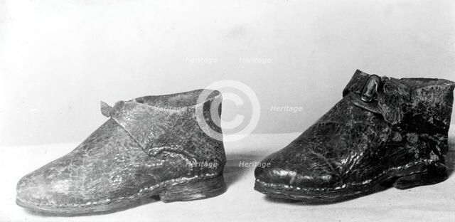 Doll's Shoes, England, 1775/1825, early 18th century style. Creator: Unknown.