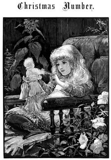 Dolly, Isn't Christmas Jolly?, drawn by Hal Ludlow, 1883. Creator: William James Palmer