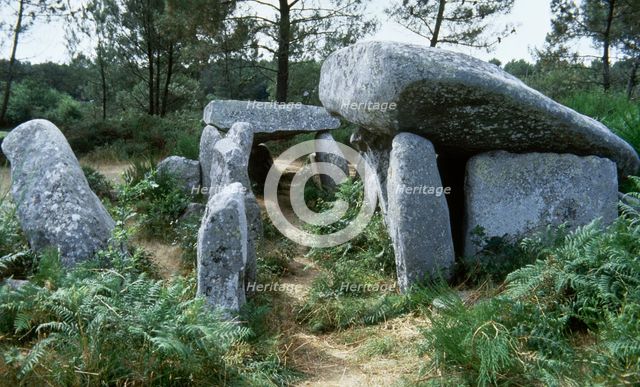 Dolmen of Kerival, Carnac commune, Southern Brittany, France, Megalithic culture, (1997). Creator: LTL.