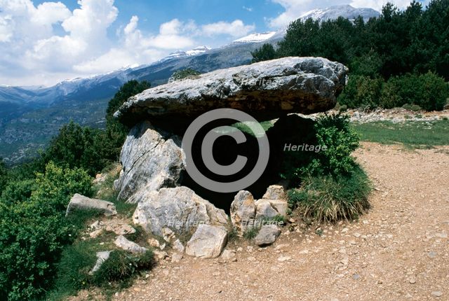 Dolmen of Tella, Aragon, province of Huesca, Spain, 4th millennium BC (2001). Creator: LTL.