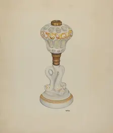 Dolphin Base Lamp, c. 1938. Creator: Ray Price